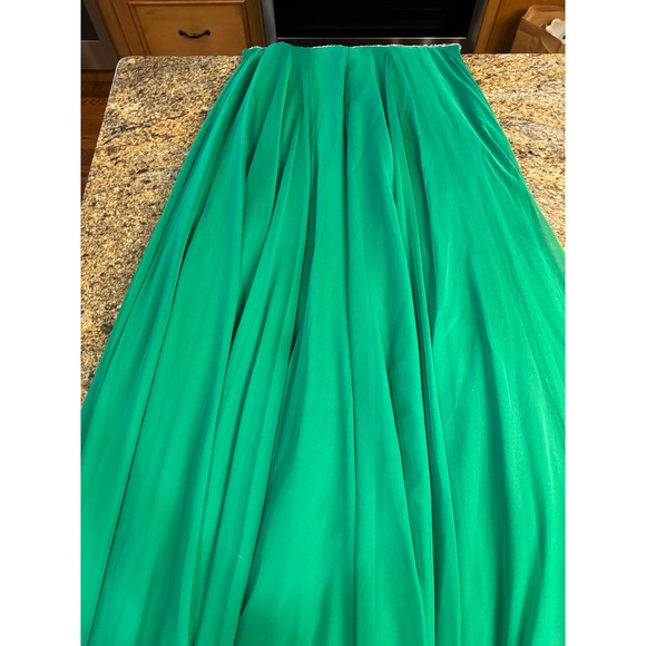 Sherri Hill Emerald Green Beaded Strapless Chiffon Formal Gown Dress
Size 4? - Picture 9 of 10